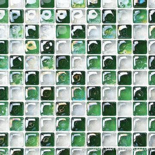 Crytal Glass Mosaics Tile, Mixed Colors, 300 x 300mm, Unit Sized 25 x 25mm